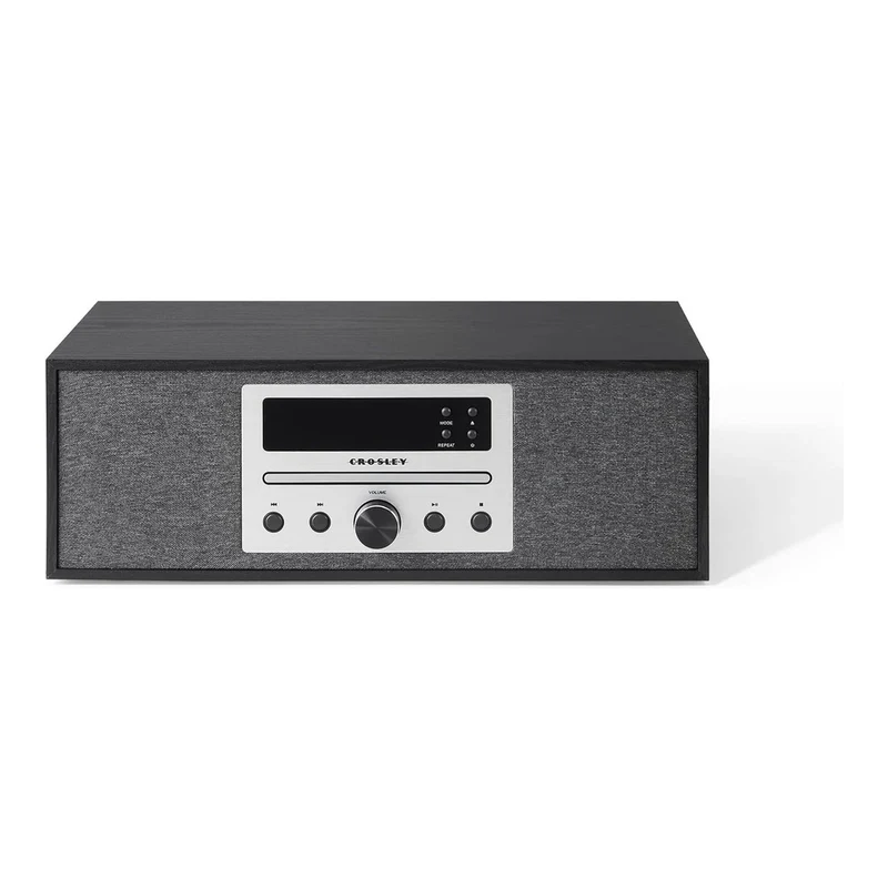 Crosley Finn FM Radio and CD Player with Bluetooth (Black)